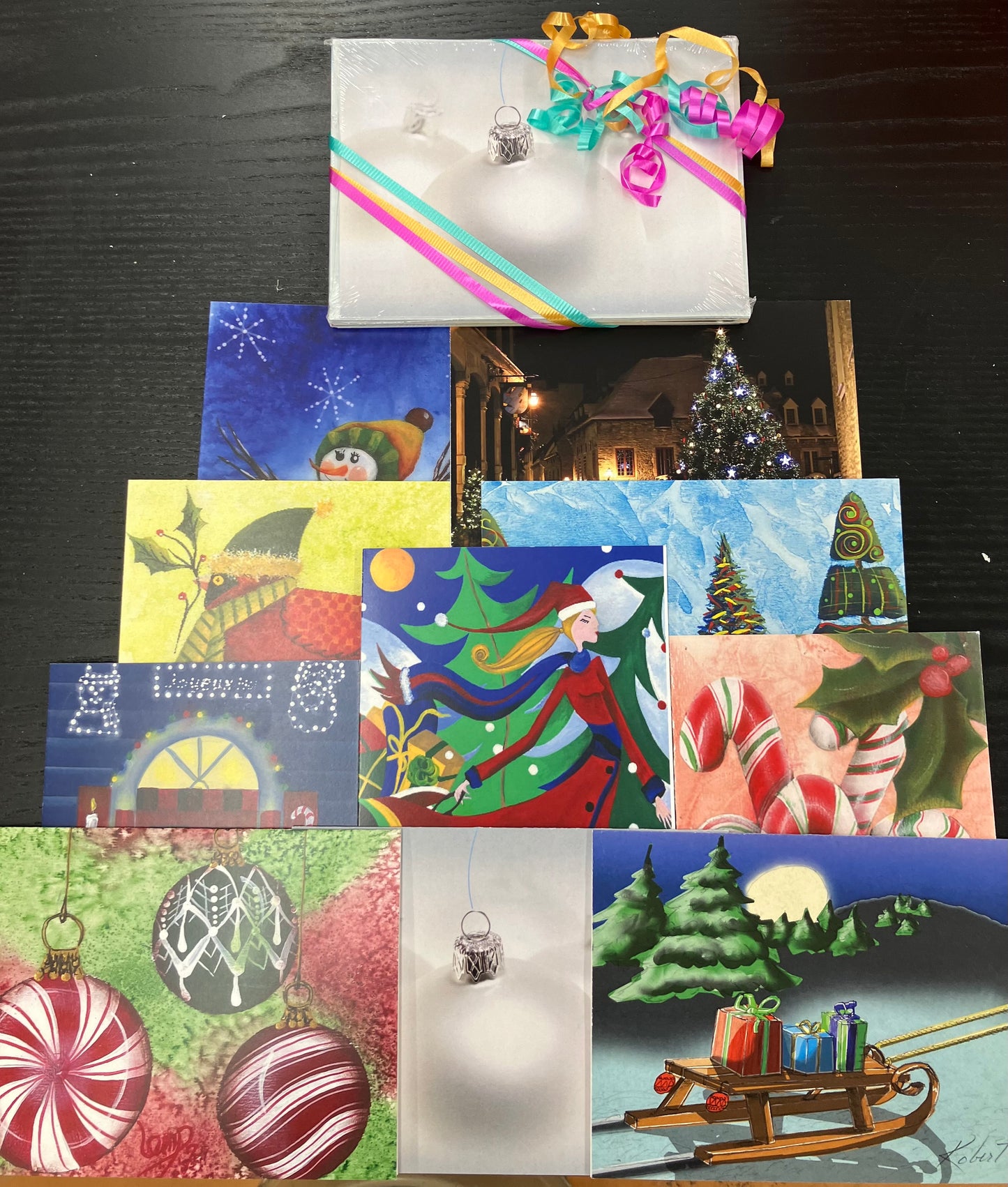 Paquet de 10 Cartes de Noël Variées